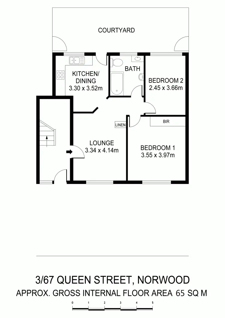 Floorplan of Homely unit listing, 13/67 Queen Street, Norwood SA 5067
