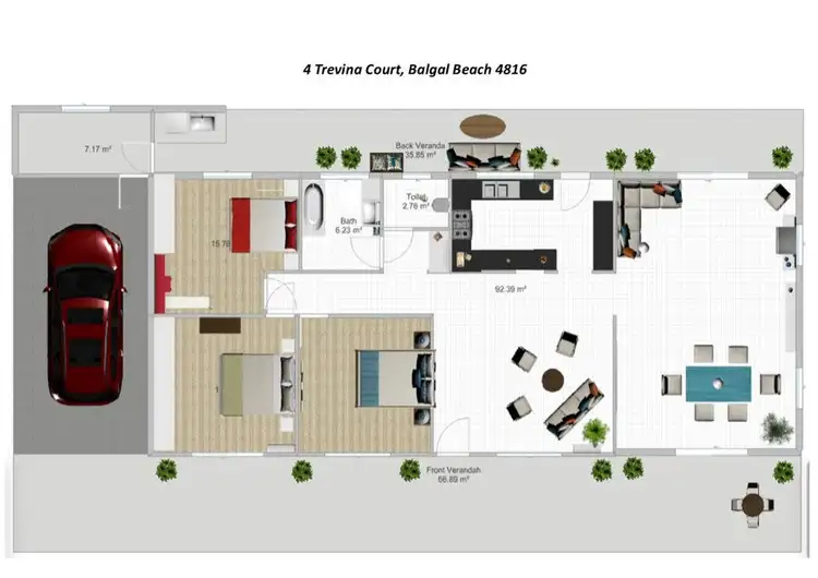 Floorplan of Homely house listing, 4 Trevina Court, Balgal Beach QLD 4816
