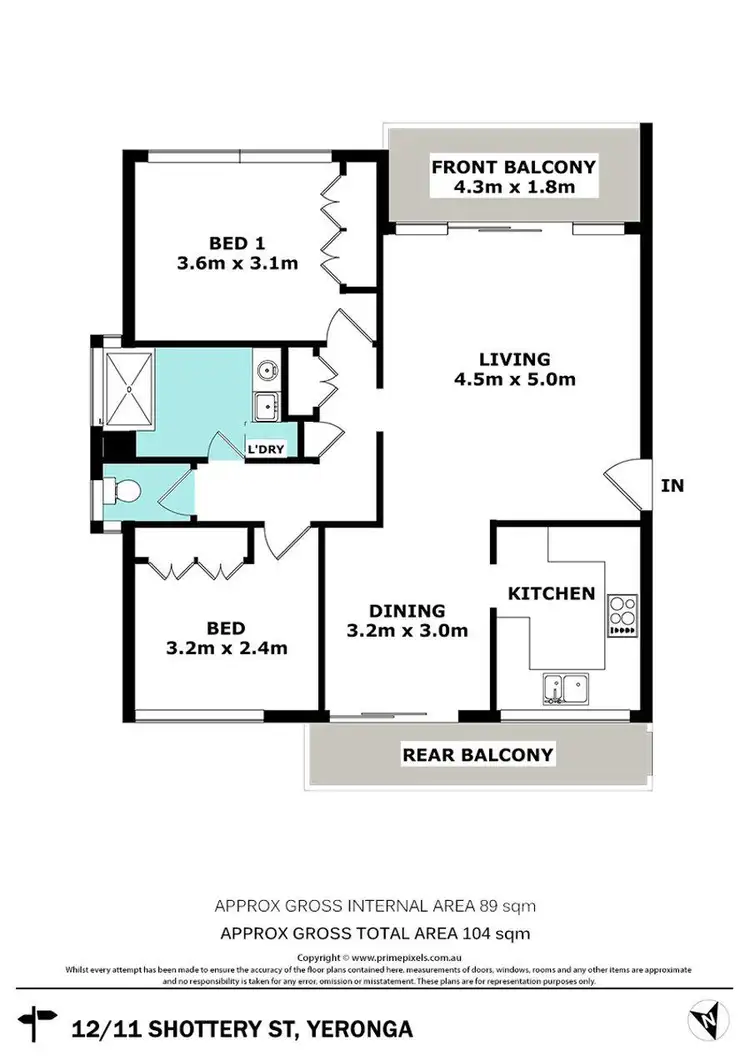 Floorplan of Homely unit listing, 12/11 Shottery Street, Yeronga QLD 4104