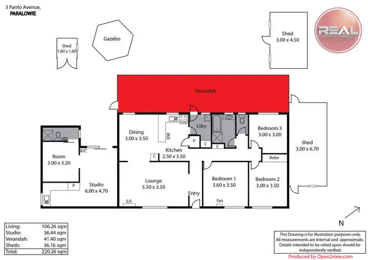Floorplan of Homely house listing, 3 Panto Avenue, Paralowie SA 5108