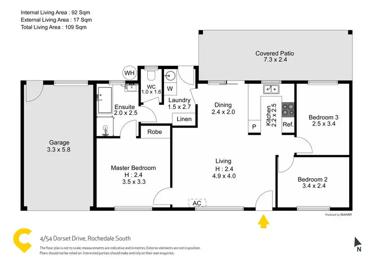 Floorplan of Homely townhouse listing, 4/54 Dorset Drive, Rochedale South QLD 4123