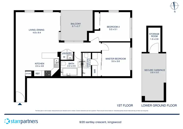 Floorplan of Homely unit listing, 9/20 Santley Crescent, Kingswood NSW 2747