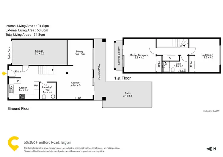 Floorplan of Homely townhouse listing, z60/280 Handford Road, Taigum QLD 4018