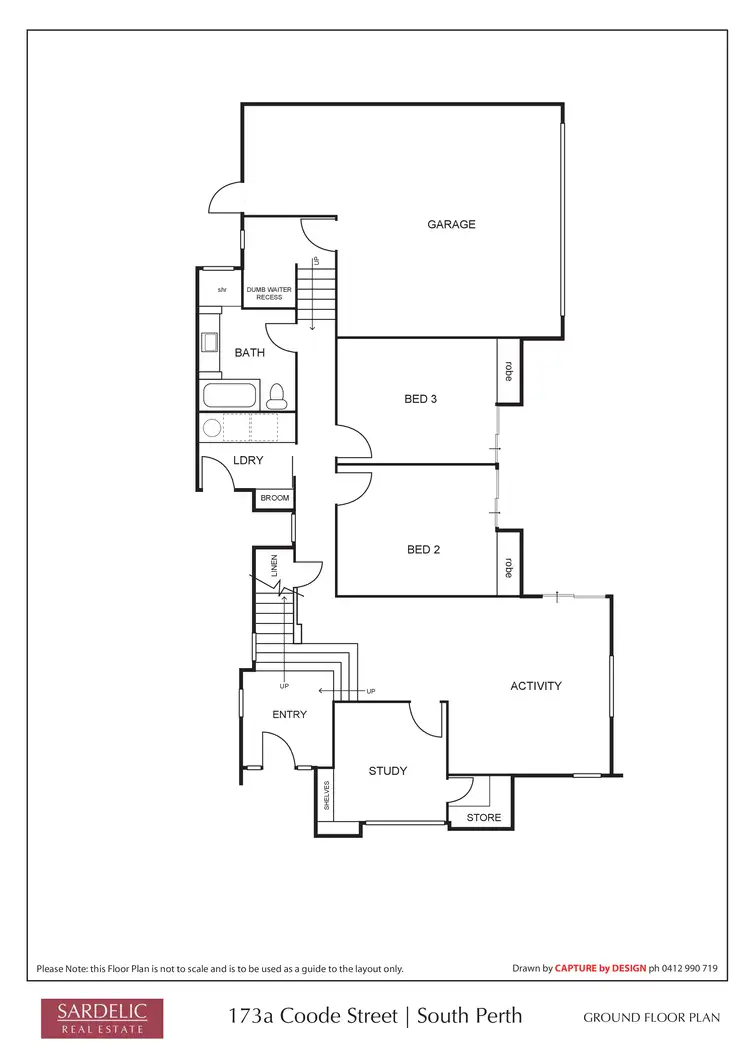 Floorplan of Homely townhouse listing, 173A Coode Street, Como WA 6152