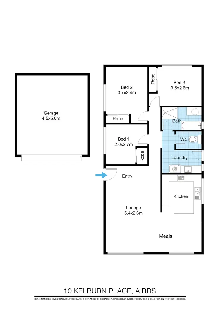Floorplan of Homely house listing, 10 Kelburn Pl, Airds NSW 2560
