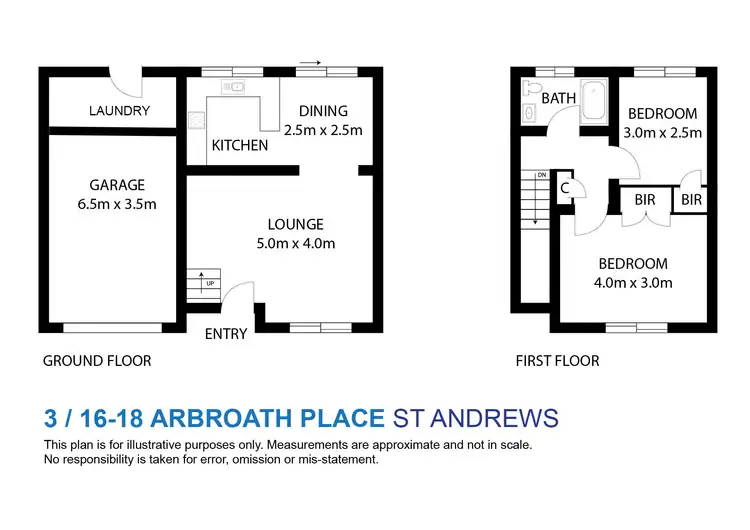 Floorplan of Homely townhouse listing, 3/16-18 Arbroath Pl, St Andrews NSW 2566