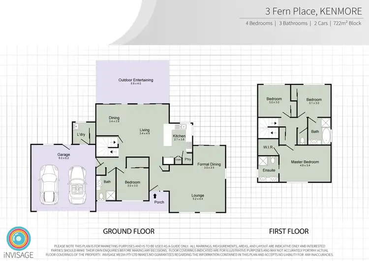 Floorplan of Homely house listing, 3 Fern Place, Kenmore QLD 4069
