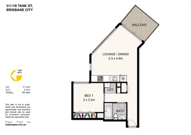 Floorplan of Homely unit listing, 311/18 Tank Street, Brisbane City QLD 4000