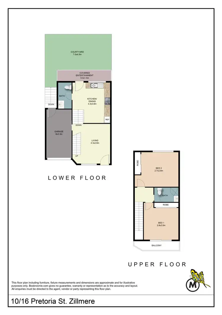 Floorplan of Homely townhouse listing, 10/16 Pretoria Street, Zillmere QLD 4034