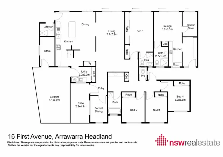 Floorplan of Homely house listing, 16 First Avenue, Arrawarra Headland NSW 2456