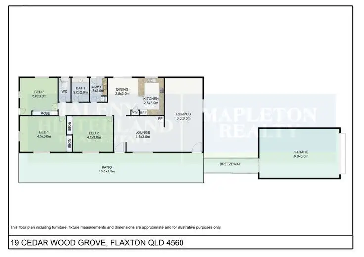 Floorplan of Homely house listing, 19 Cedar Wood Grove, Flaxton QLD 4560