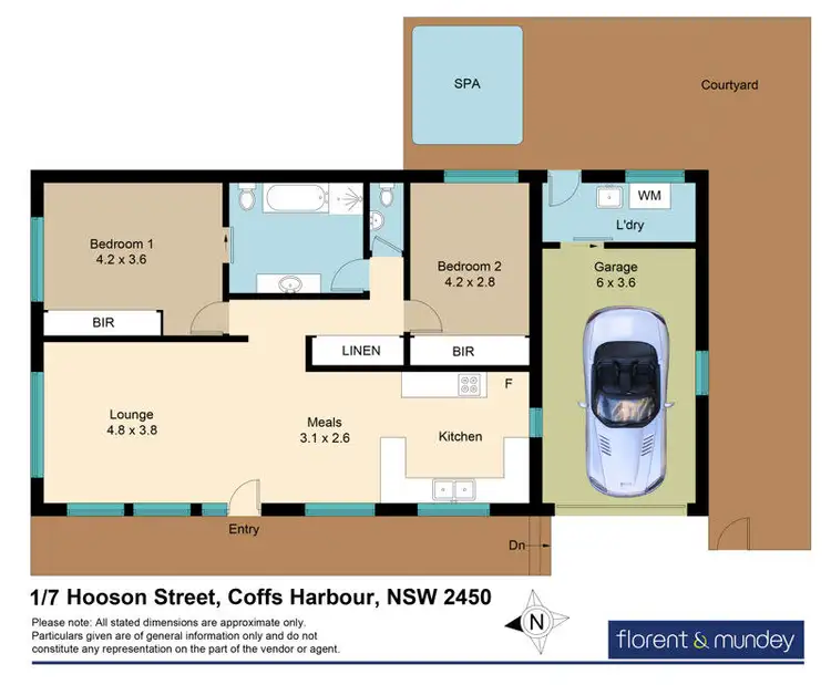 Floorplan of Homely villa listing, 1/7 Hooson St, Coffs Harbour NSW 2450