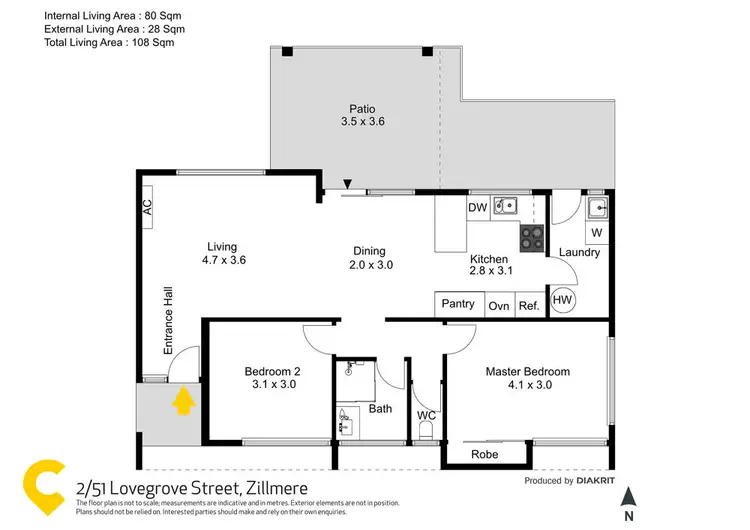 Floorplan of Homely unit listing, 2/51 Lovegrove Street, Zillmere QLD 4034