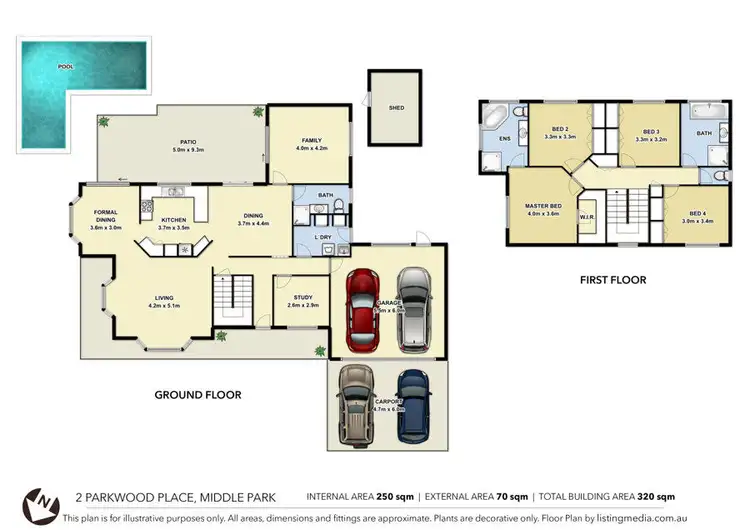 Floorplan of Homely house listing, 2 Parkwood Place, Middle Park QLD 4074