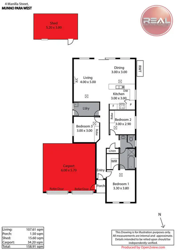 Floorplan of Homely house listing, 4 Manilla Street, Munno Para West SA 5115