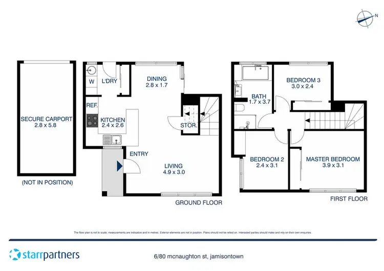 Floorplan of Homely townhouse listing, 6/80 McNaughton Street, Jamisontown NSW 2750