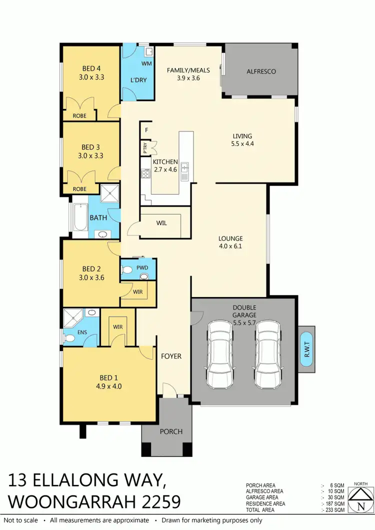 Floorplan of Homely house listing, 13 Ellalong Way, Woongarrah NSW 2259