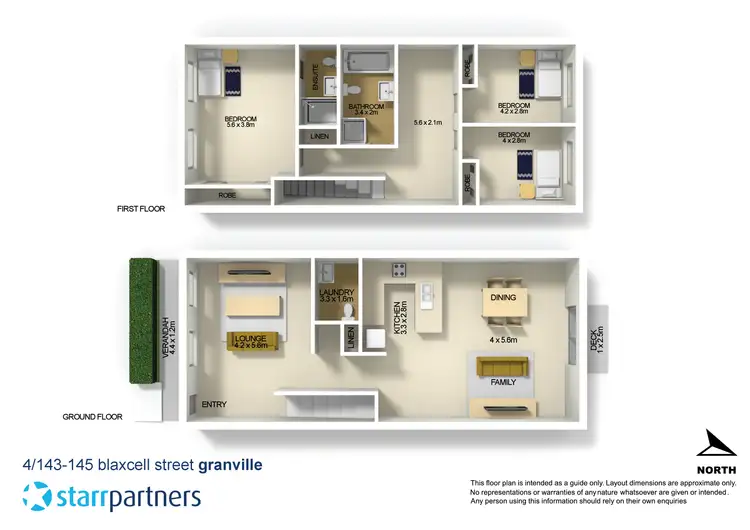 Floorplan of Homely townhouse listing, 4/143-145 Blaxcell Street, Granville NSW 2142