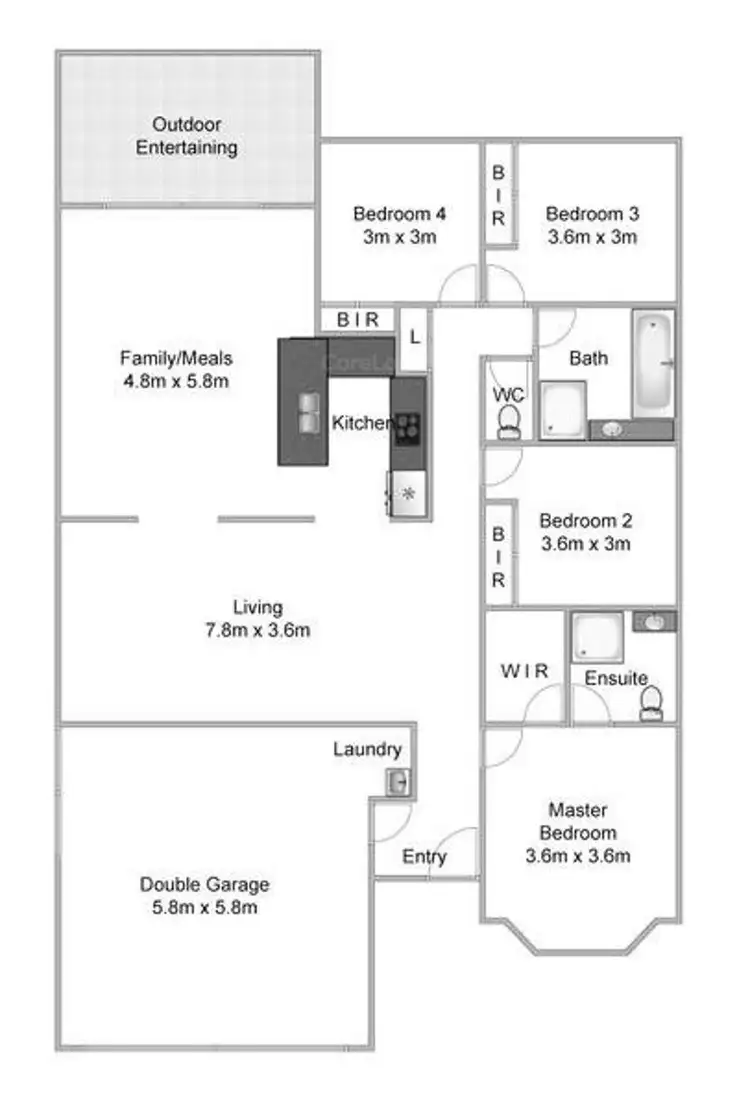 Floorplan of Homely house listing, 18 Aramac Street, Brassall QLD 4305