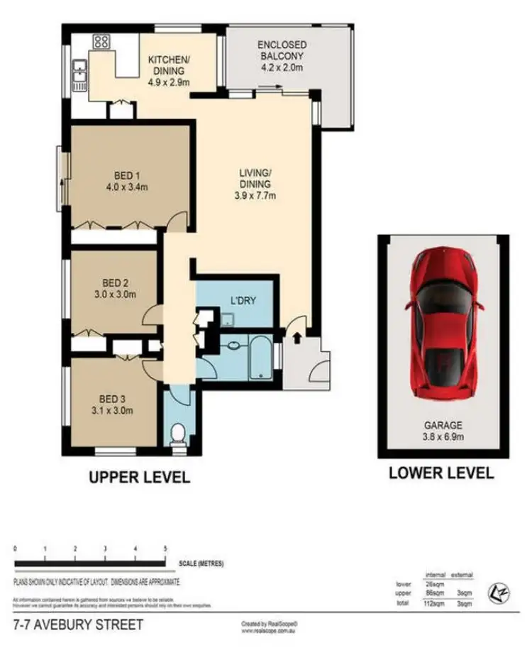 Floorplan of Homely apartment listing, 7/7 Avebury Street, West End QLD 4101