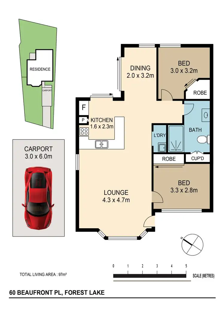 Floorplan of Homely house listing, 60 Beaufront Pl, Forest Lake QLD 4078