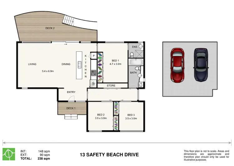 Floorplan of Homely house listing, 13 Safety Beach Drive, Safety Beach NSW 2456