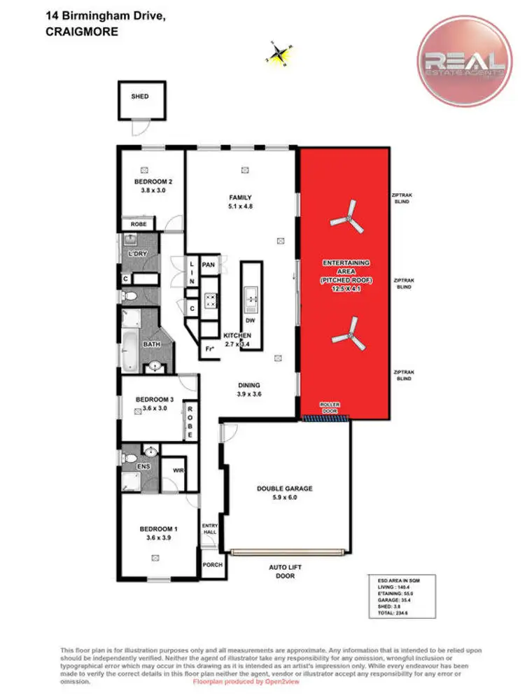 Floorplan of Homely house listing, 14 Birmingham Drive, Craigmore SA 5114