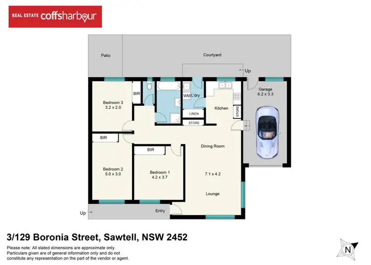 Floorplan of Homely villa listing, 3/129 Boronia Street, Sawtell NSW 2452