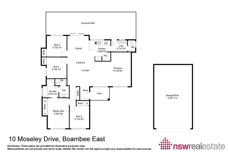 Floorplan of Homely house listing, 10 Moseley Drive, Boambee East NSW 2452