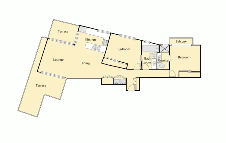 Floorplan of Homely unit listing, 105/111 Pumicestone Blue, Bulcock Street, Caloundra QLD 4551
