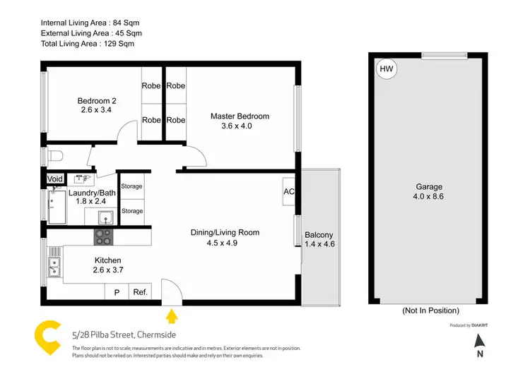 Floorplan of Homely unit listing, 5/28 Pilba Street, Chermside QLD 4032