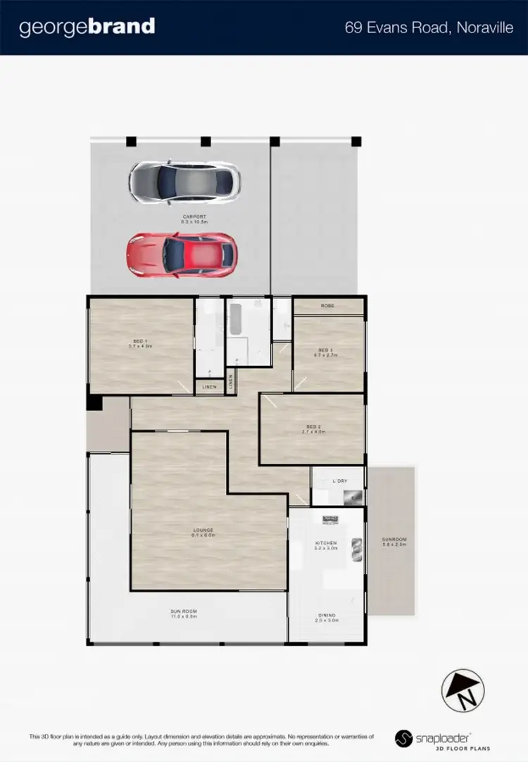 Floorplan of Homely house listing, 69 Evans Road, Noraville NSW 2263