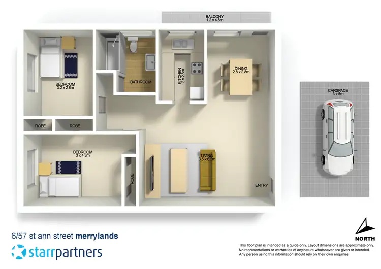 Floorplan of Homely unit listing, 6/57 St Ann Street ARCHIVE1, Merrylands NSW 2160