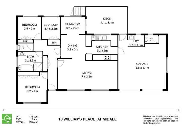 Floorplan of Homely house listing, 16 Williams Place, Armidale NSW 2350