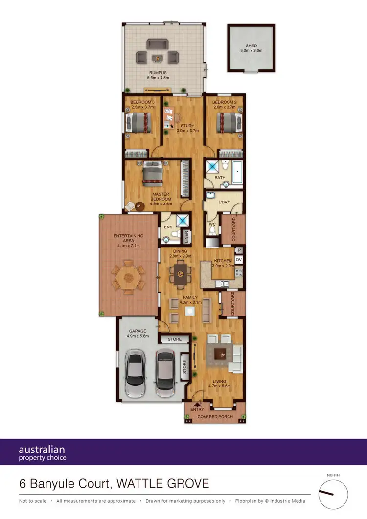 Floorplan of Homely house listing, 6 Banyule Court, Wattle Grove NSW 2173