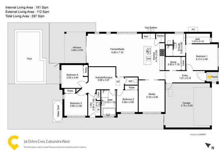 Floorplan of Homely house listing, 34 Ochre Crescent, Caloundra West QLD 4551