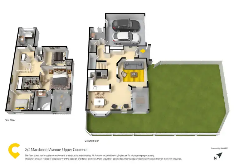 Floorplan of Homely semi-detached listing, 2/2 Macdonald Avenue, Upper Coomera QLD 4209