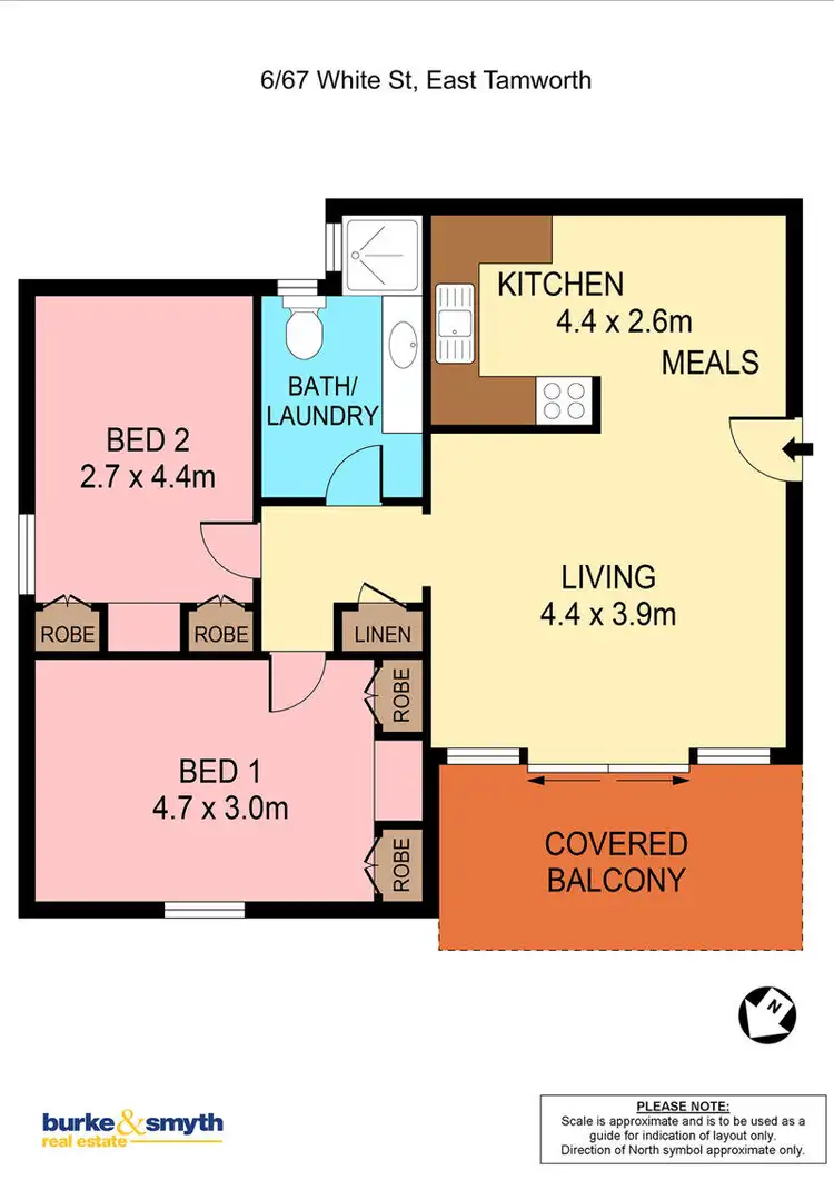 Floorplan of Homely unit listing, 6/67 White Street, Tamworth NSW 2340