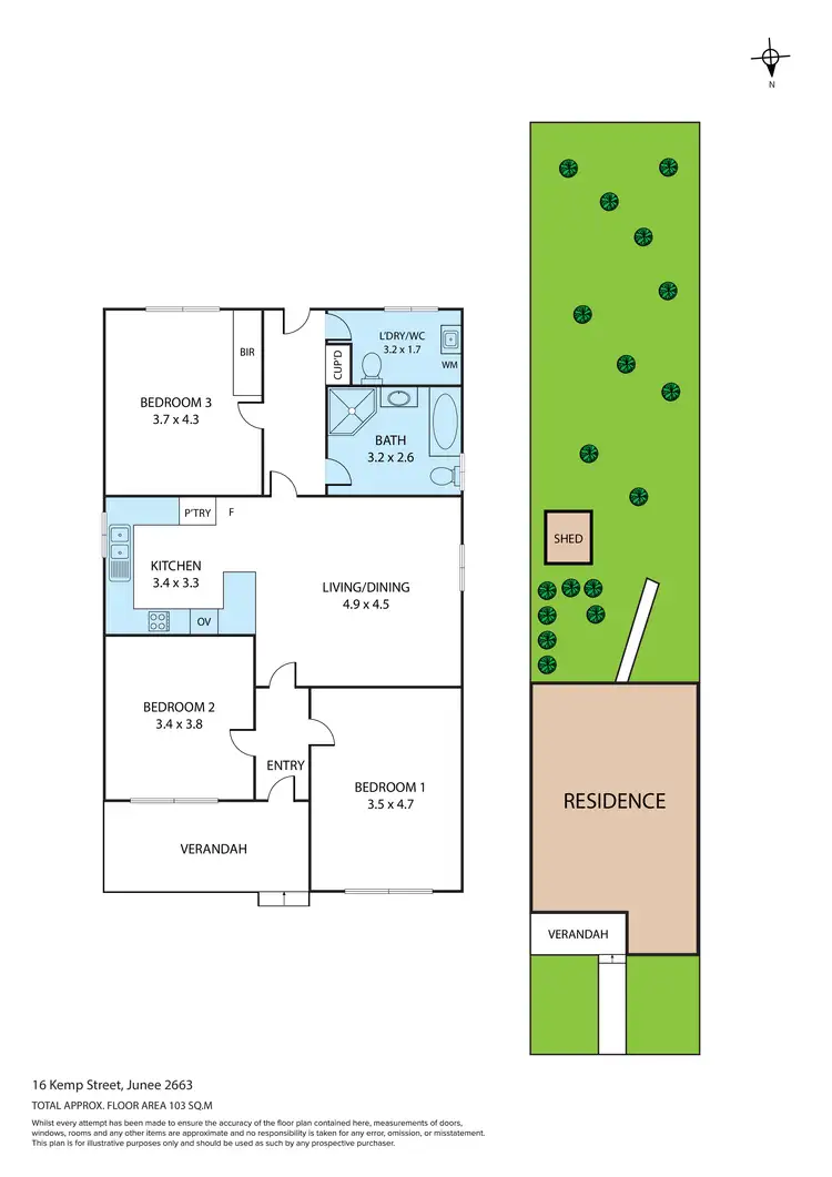 Floorplan of Homely house listing, 16 Kemp Street, Junee NSW 2663