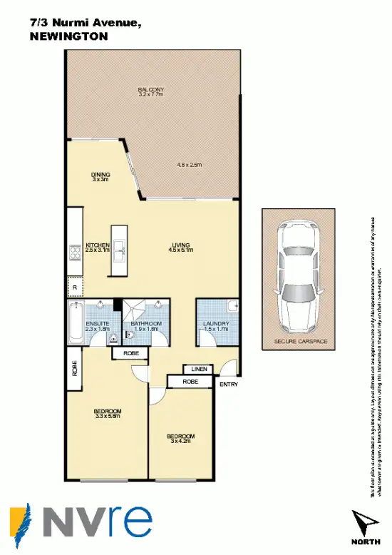 Floorplan of Homely unit listing, 7/3 Nurmi Avenue, Newington NSW 2127