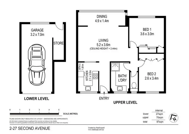 Floorplan of Homely unit listing, 2/27 Second Avenue, Sandgate QLD 4017