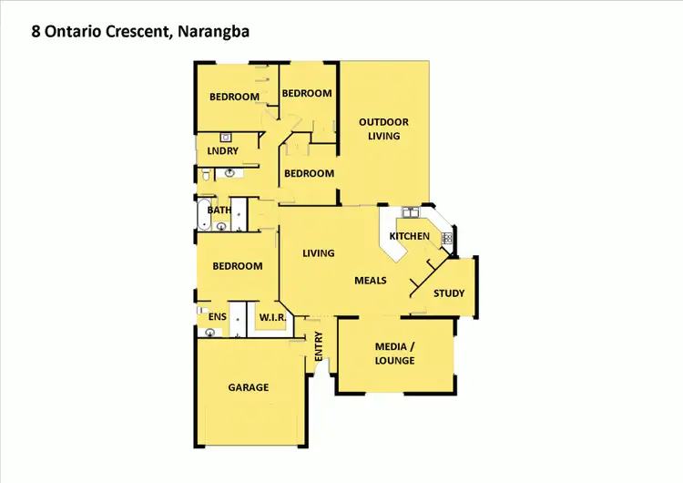 Floorplan of Homely house listing, 8 Ontario Crescent, Narangba QLD 4504