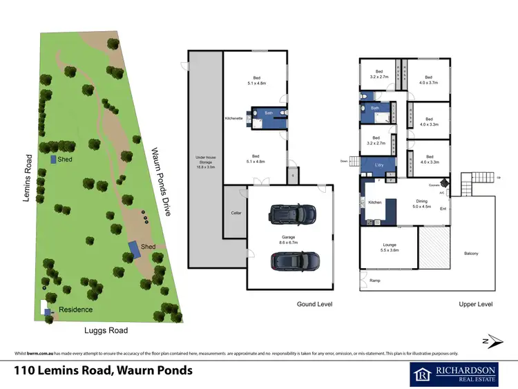 Floorplan of Homely rural property listing, 110 Lemins Road, Waurn Ponds VIC 3216