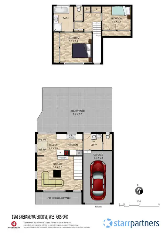 Floorplan of Homely townhouse listing, 1/261 Brisbane Water Drive, West Gosford NSW 2250