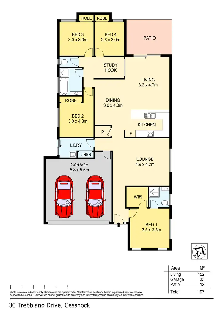 Floorplan of Homely house listing, 30 Trebbiano Drive, Cessnock NSW 2325