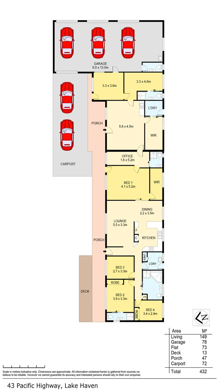 Floorplan of Homely house listing, 43 Pacific Highway, Lake Haven NSW 2263