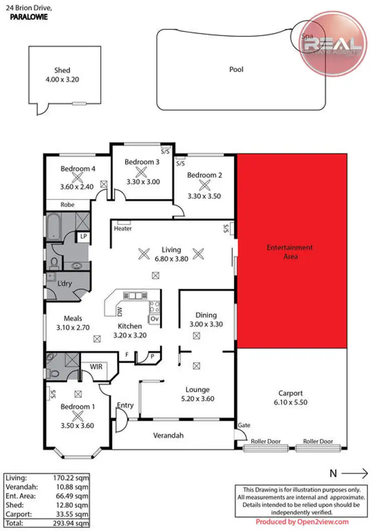 Floorplan of Homely house listing, 24 Brion Drive, Paralowie SA 5108