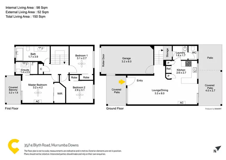 Floorplan of Homely townhouse listing, 35/14 Blyth road, Murrumba Downs QLD 4503