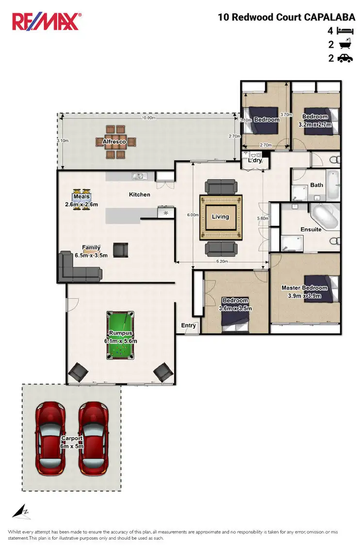 Floorplan of Homely house listing, 10 Redwood Court, Capalaba QLD 4157