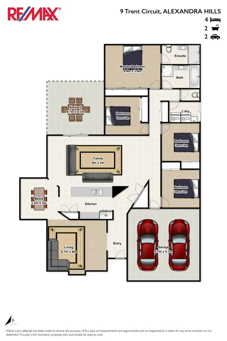 Floorplan of Homely house listing, 9 Trent Circuit, Alexandra Hills QLD 4161